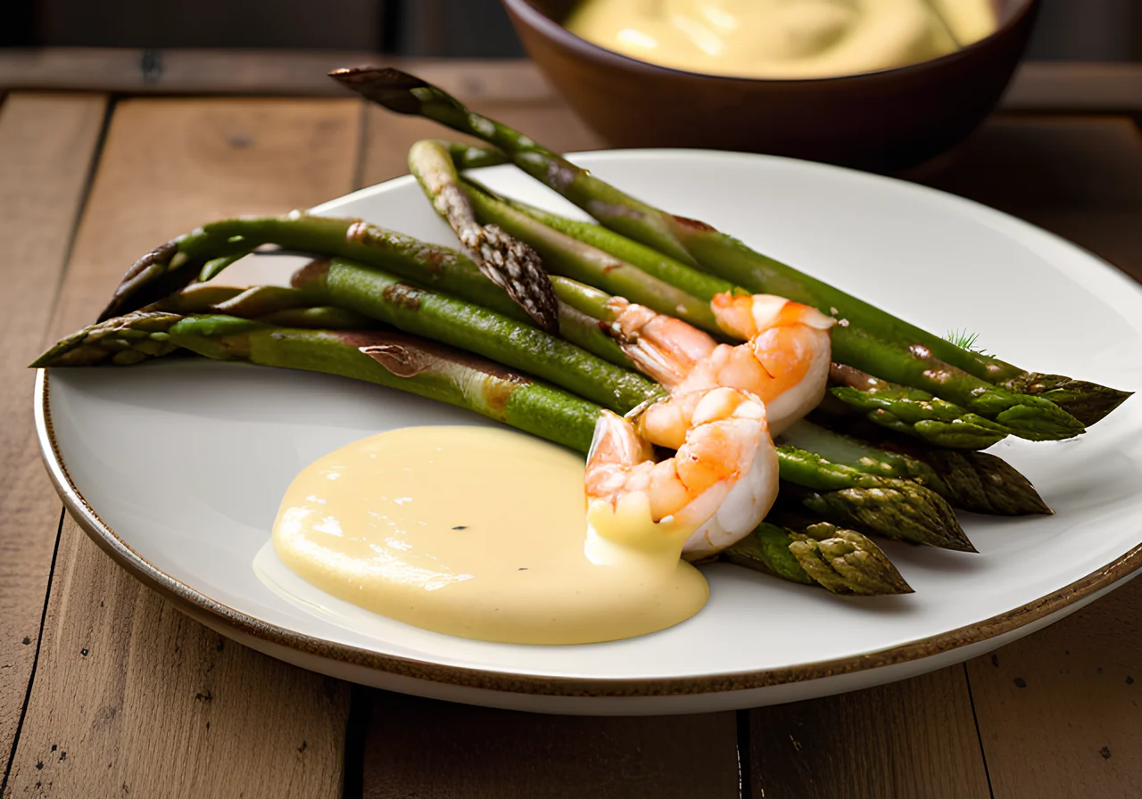 Baked Asparagus with Shrimp