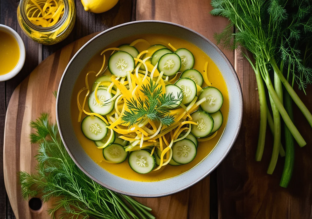 Pickled Cucumbers with Turmeric