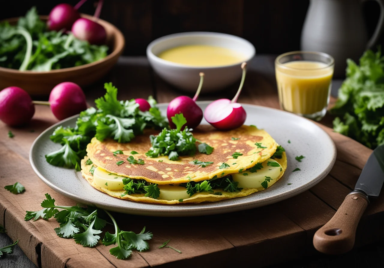Pea and Potato Omelette