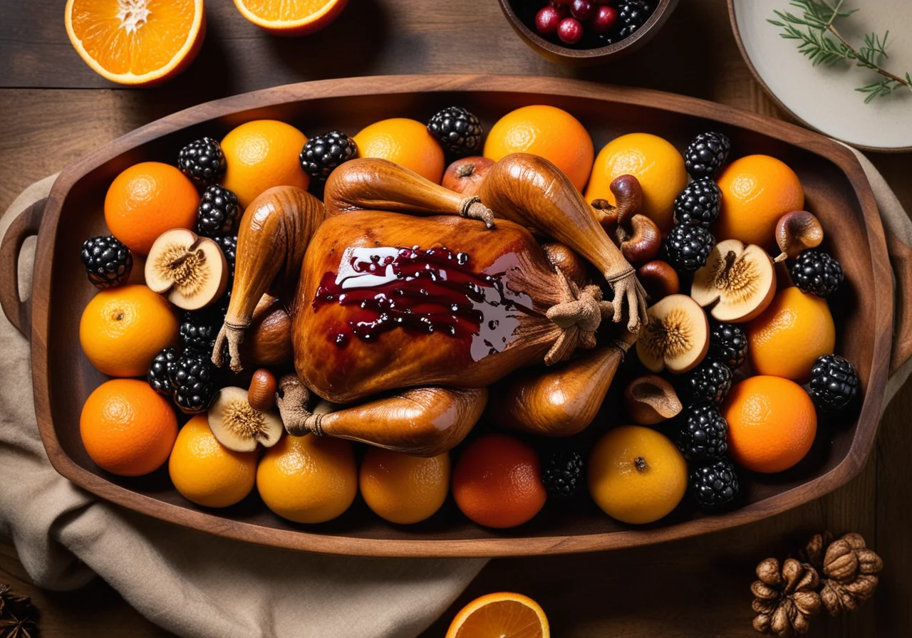 Kapaunenbraten zu Weihnachten