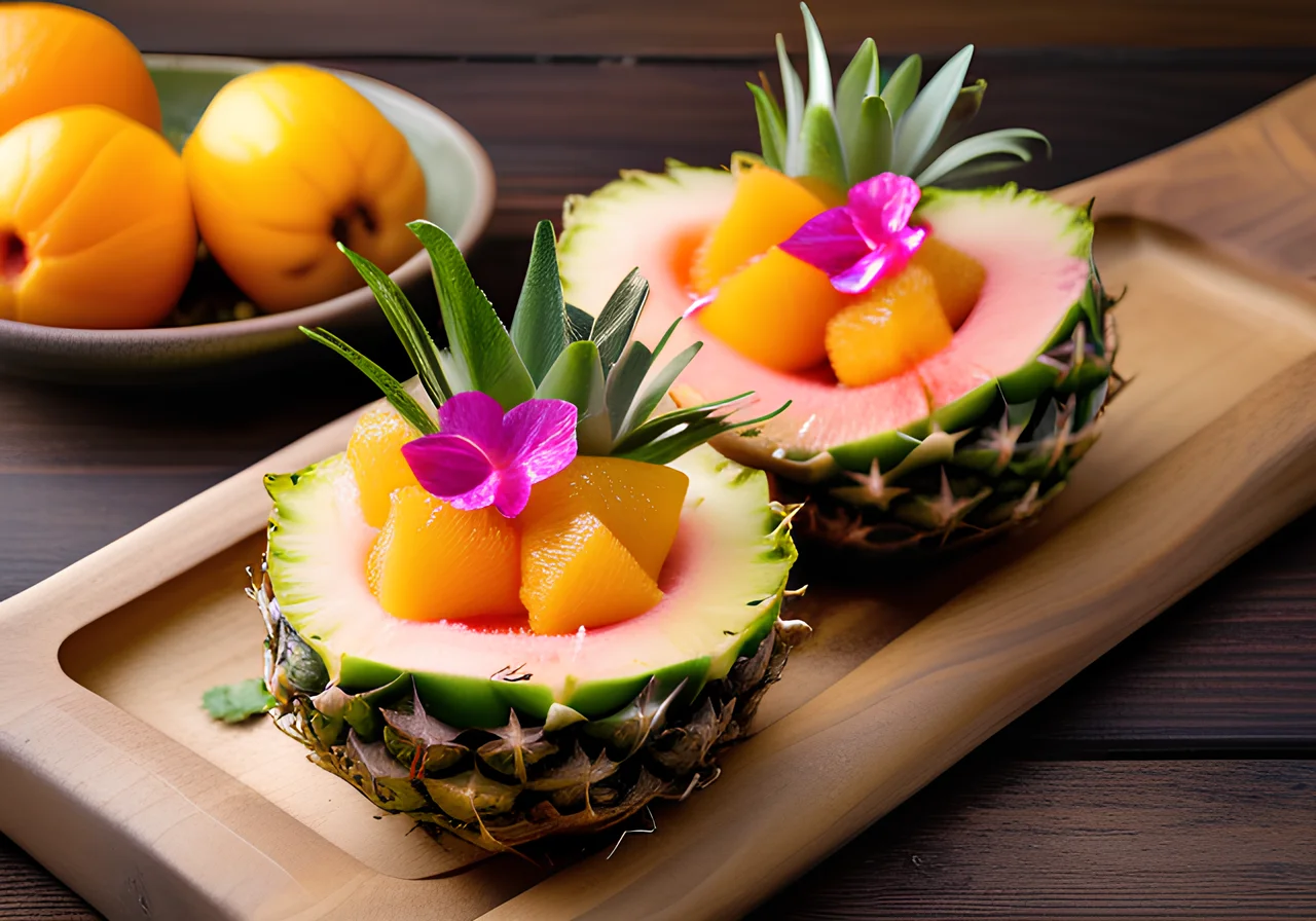 Exotic Fruit Salad in Pineapple
