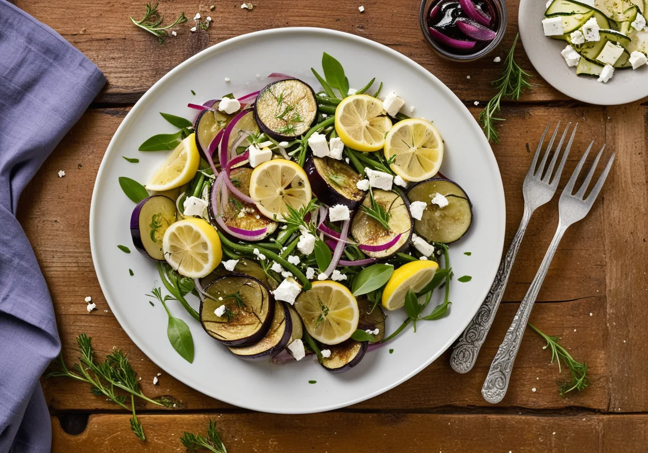 Vegetable Salad with Sheep Cheese