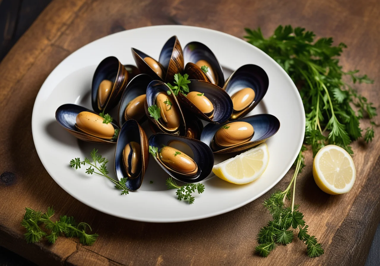 Venus mussels with herbs