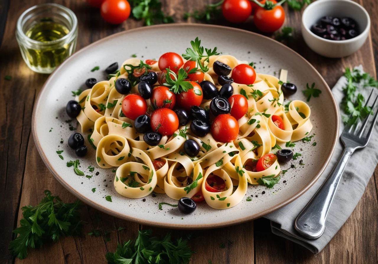 Pasta with Tomatoes and Octopus