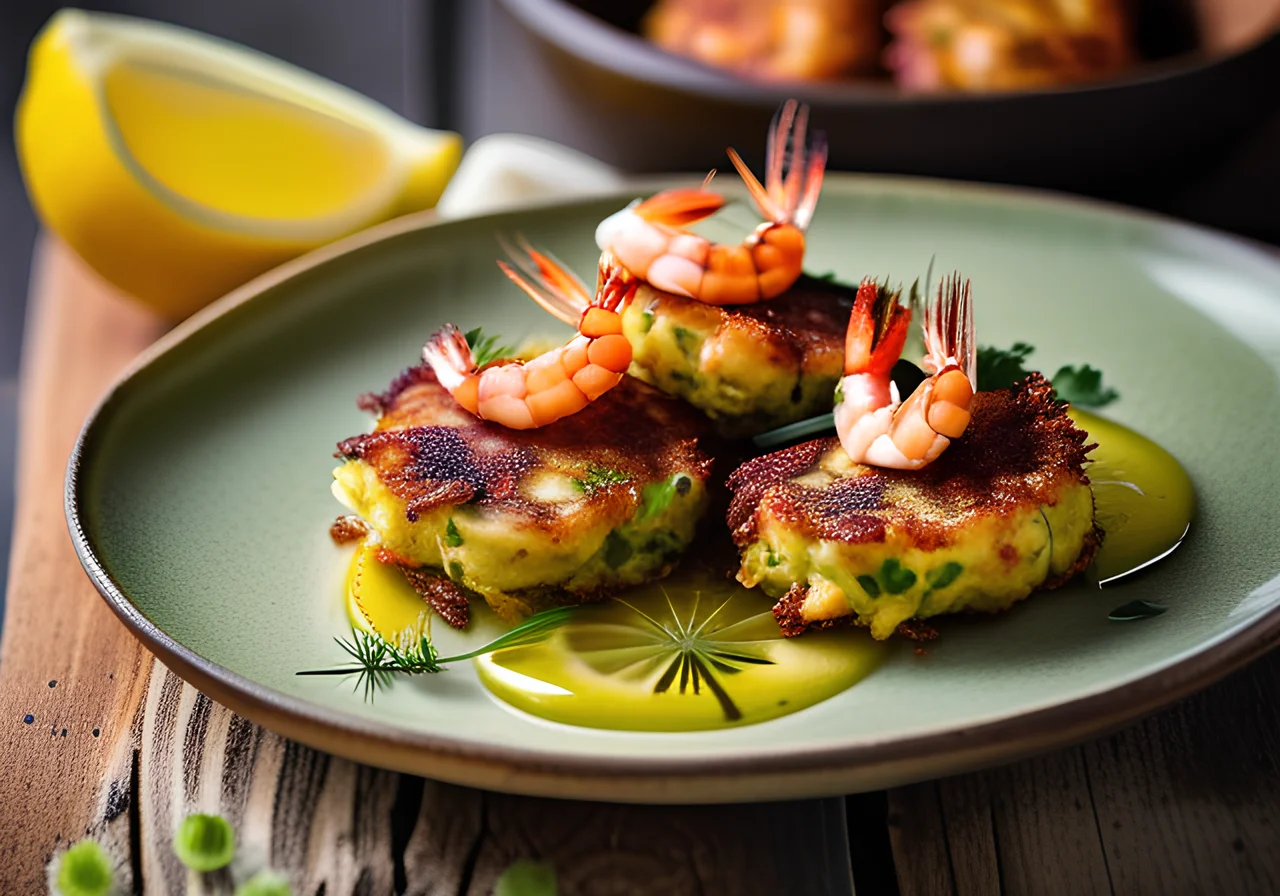Zucchini Fritters with Shrimp