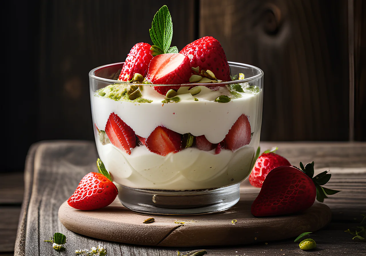 Quark Cream with Strawberries