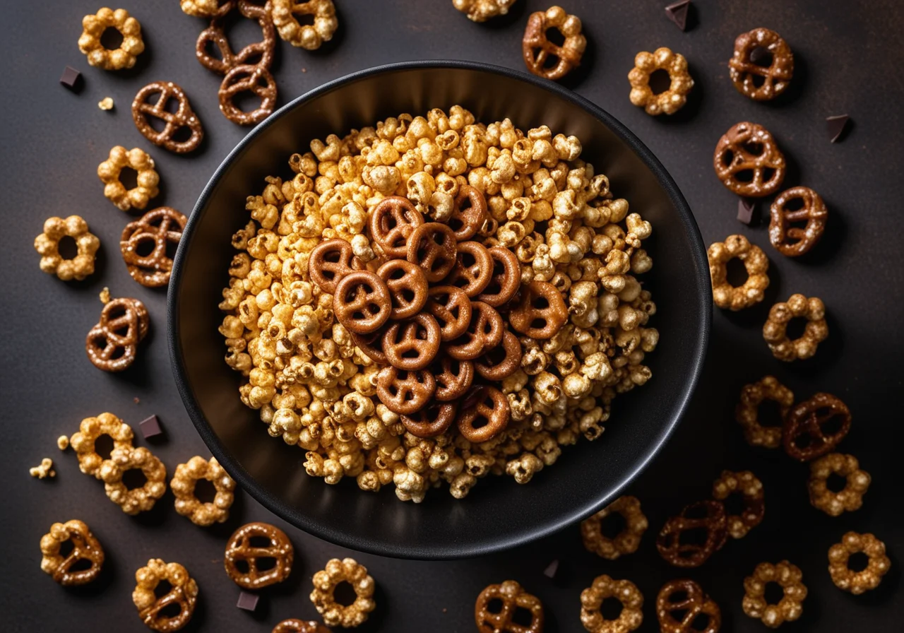 Chocolate Pretzel Popcorn