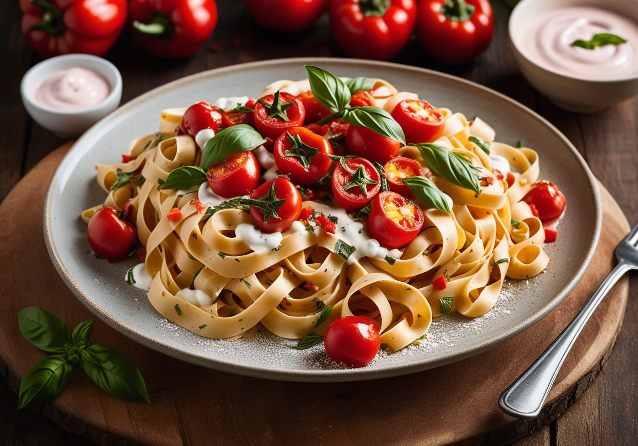 Tagliatelle with Pepper Sauce