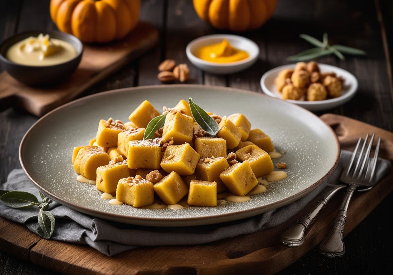 Pumpkin Gnocchi with Amaretti Cookies