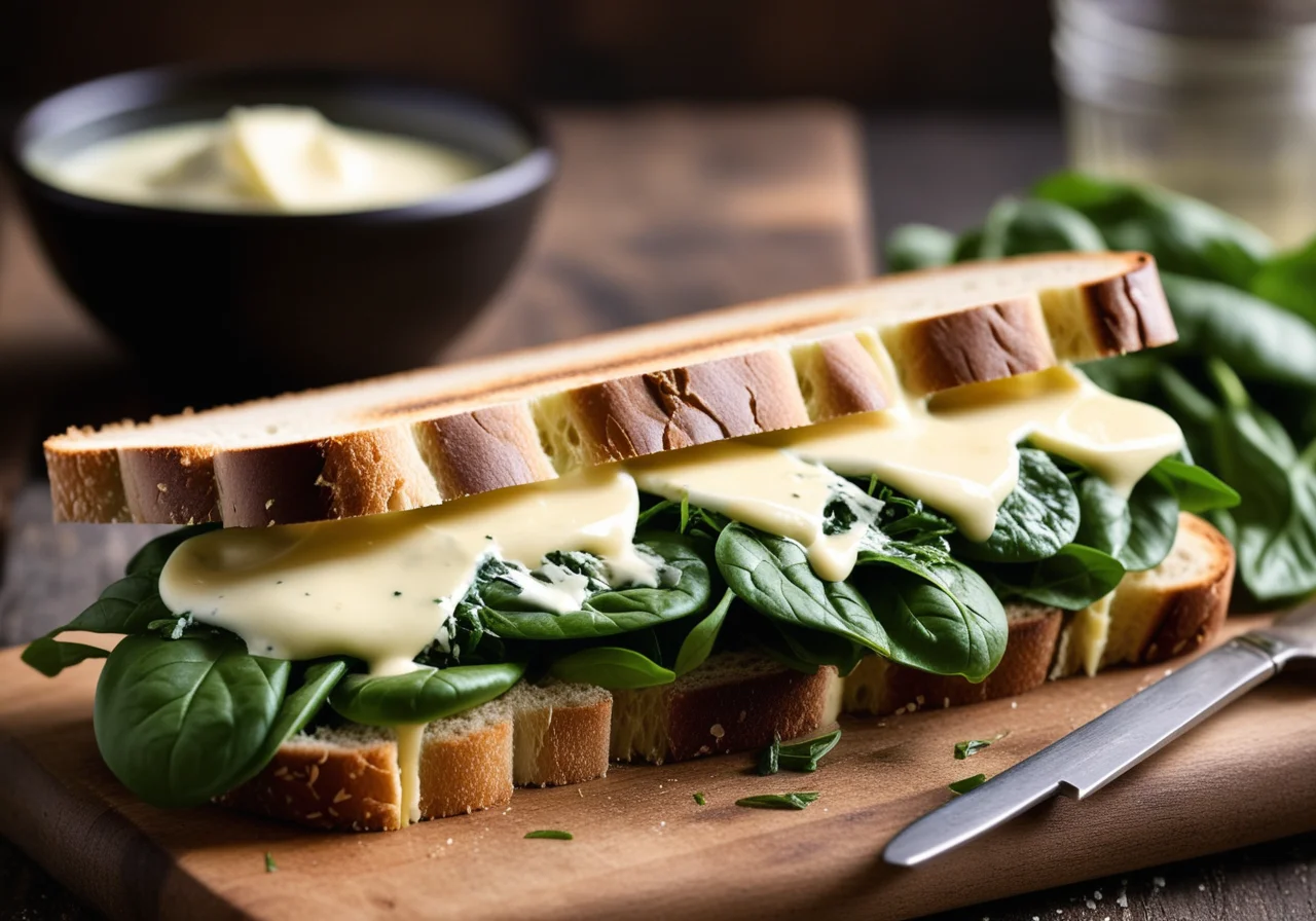 Spinach-Cheese Sandwich