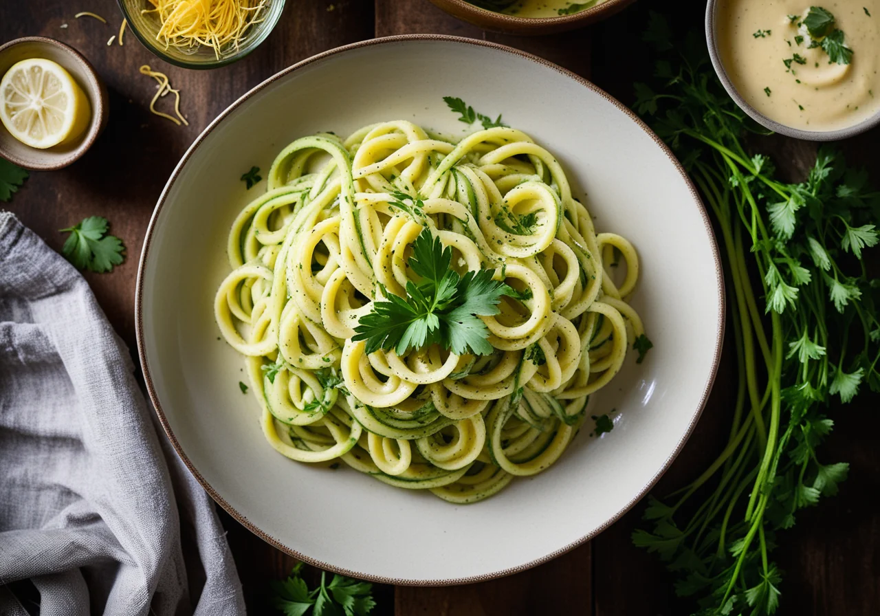 Pasta with Zucchini Cream Sauce