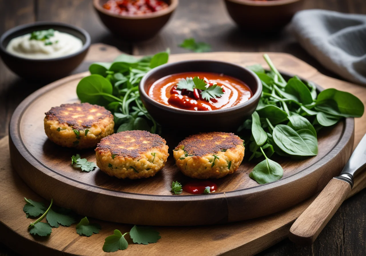 Fish Patties with Dip