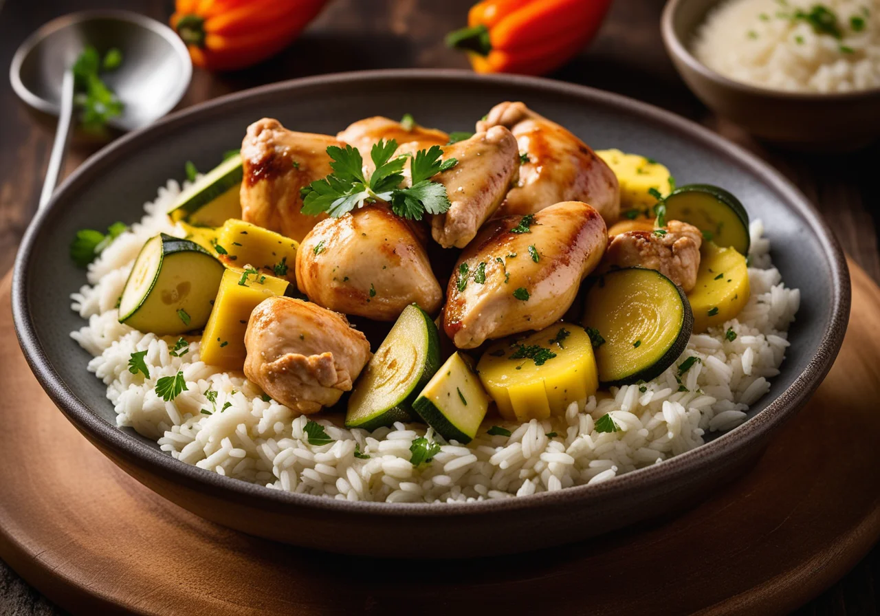 Chicken with Zucchini and Rice