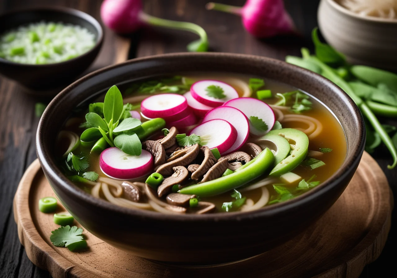 Asian Vegetable Soup with Chicken