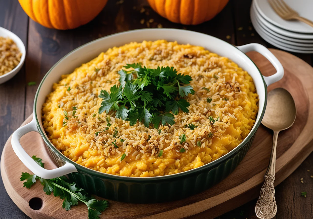 Pumpkin Risotto Casserole