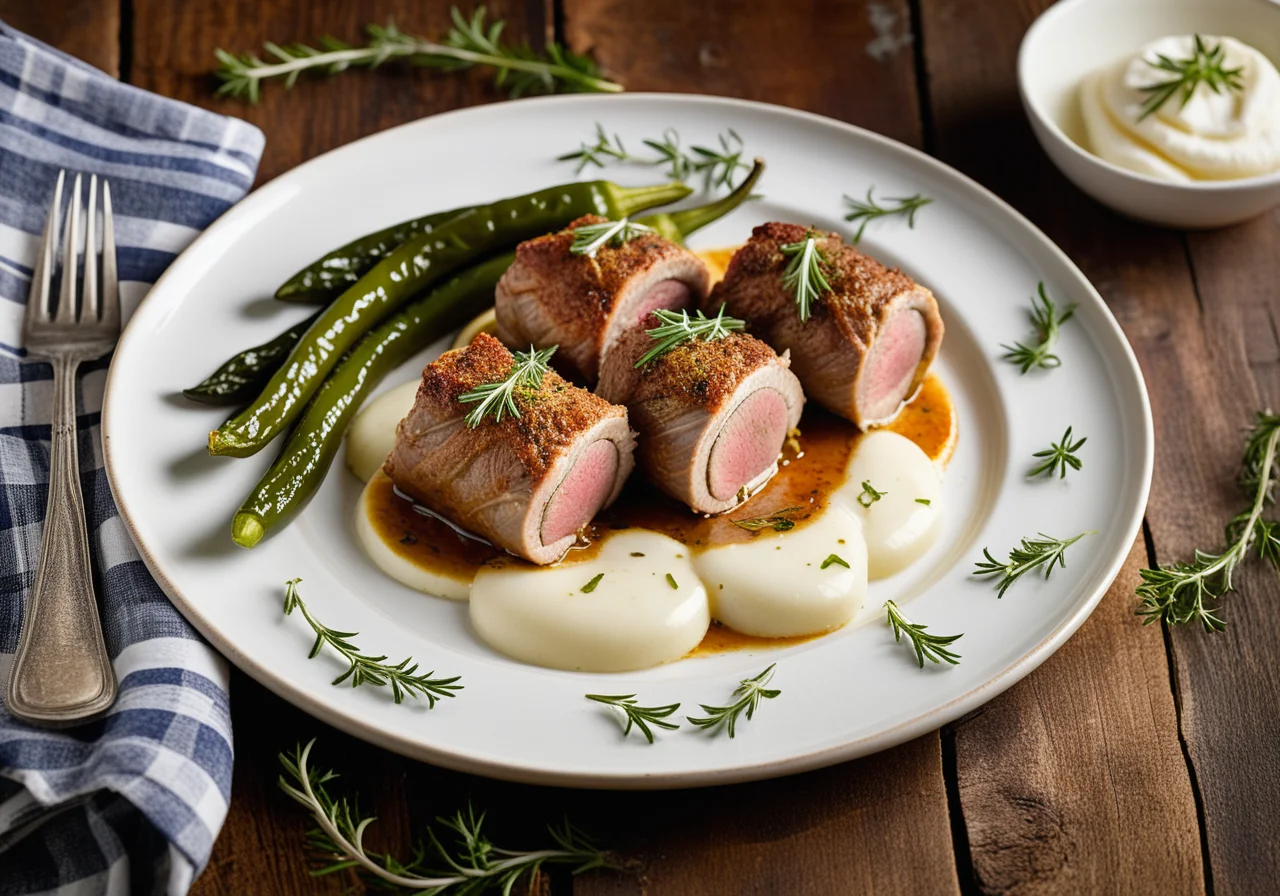 Veal Roulades with Mozzarella Filling