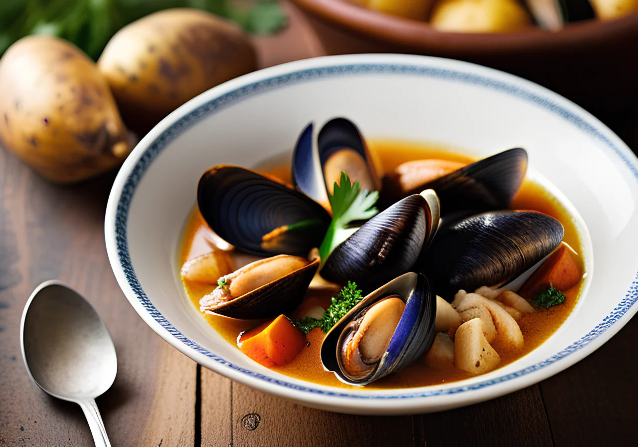 Portuguese-Style Stew with Mussels and Pork