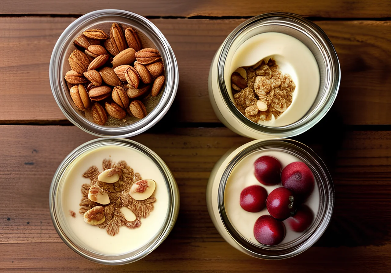 Buttermilk Flaxseed Pudding with Apple Cubes