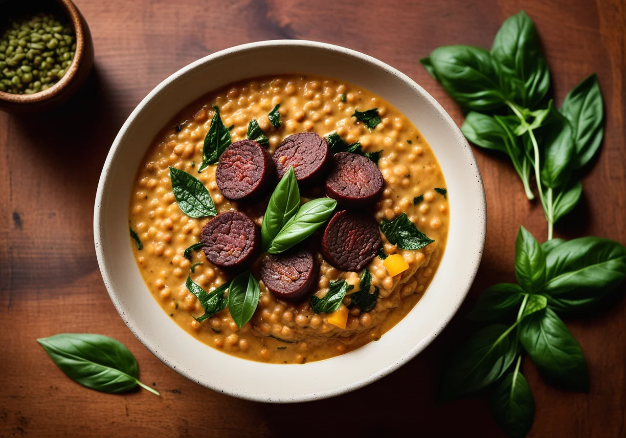 Lentils with Blood Sausage