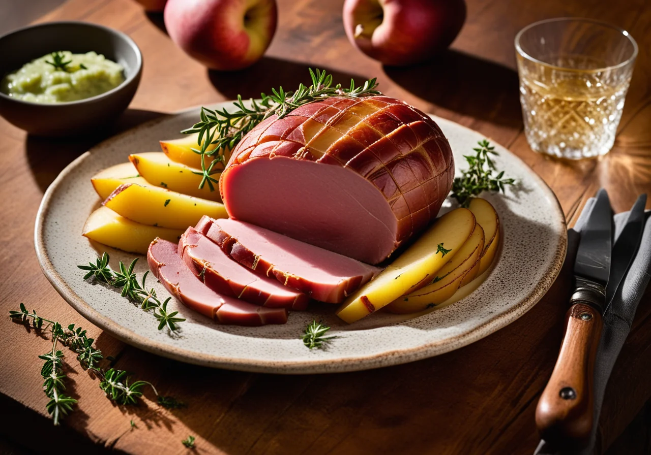 Ham with Thyme Apple Sauce