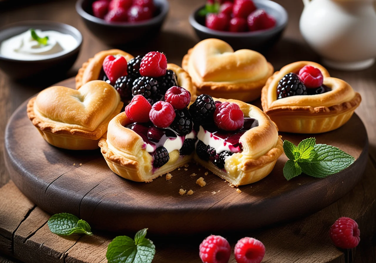 Blackberry Heart Puff Pastry