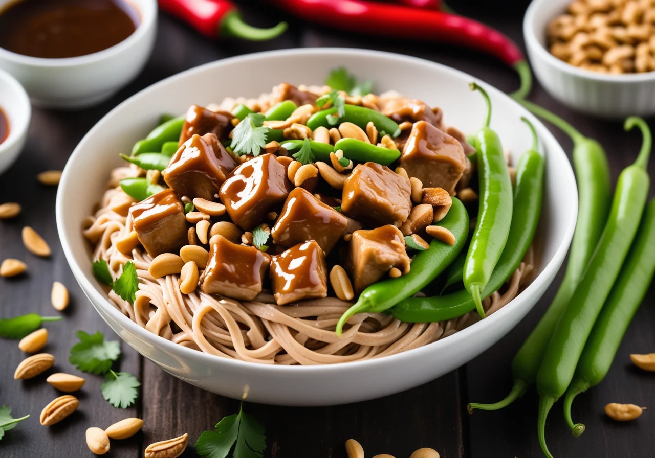 Peanut Chicken with Noodles