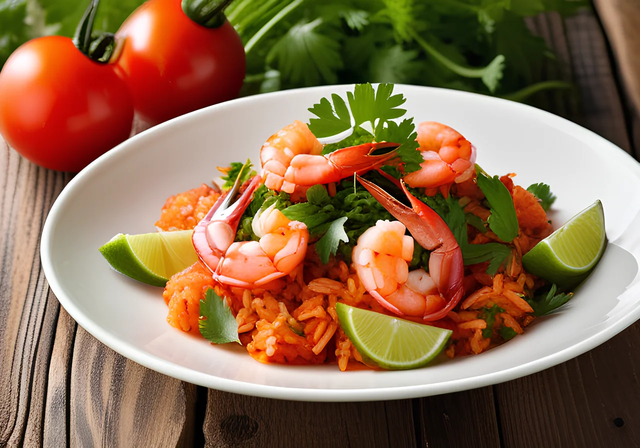 Tomato Rice with Shrimp