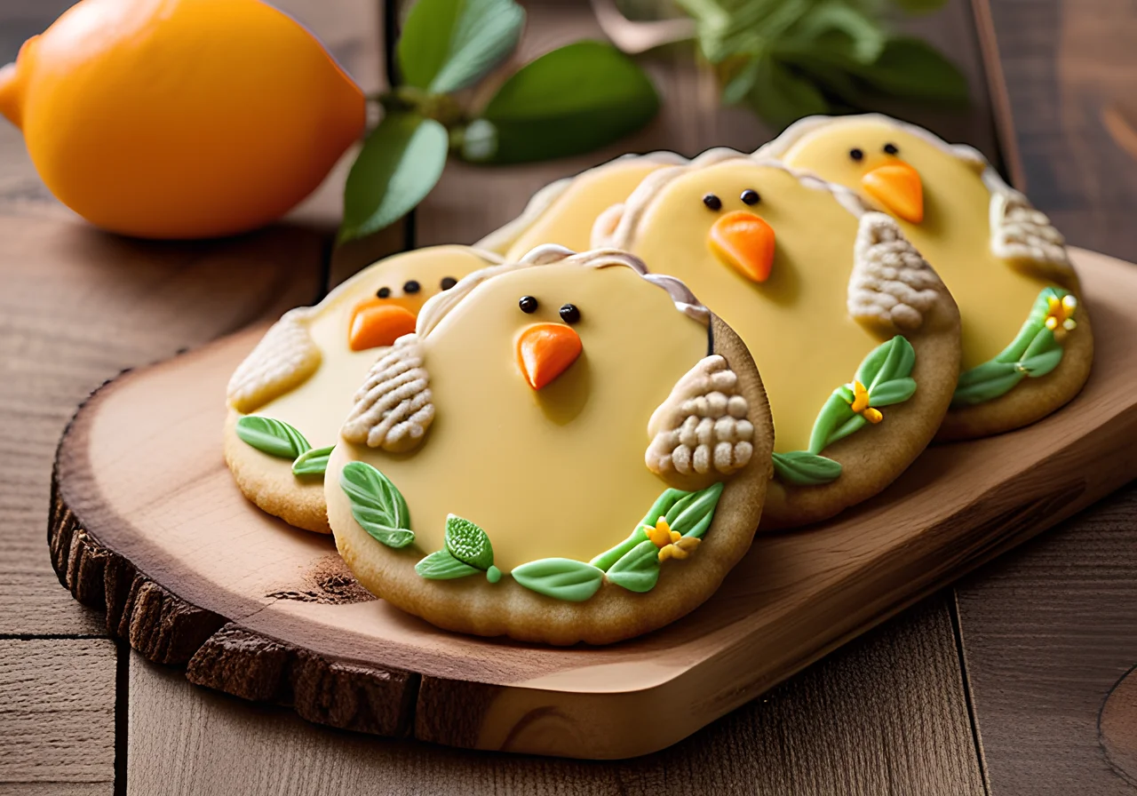 Easter Cookies with Orange Icing