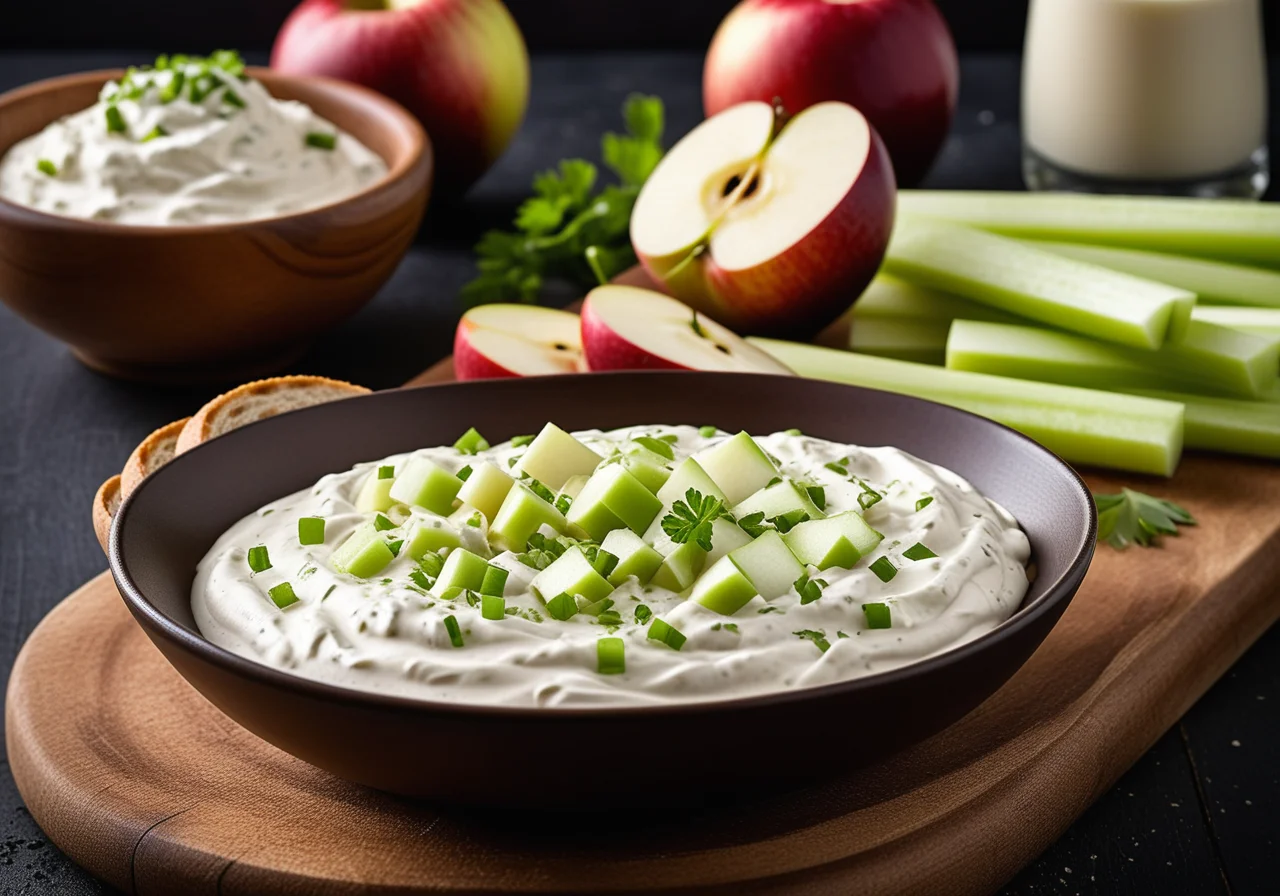 Quarkcream with Celery and Apple