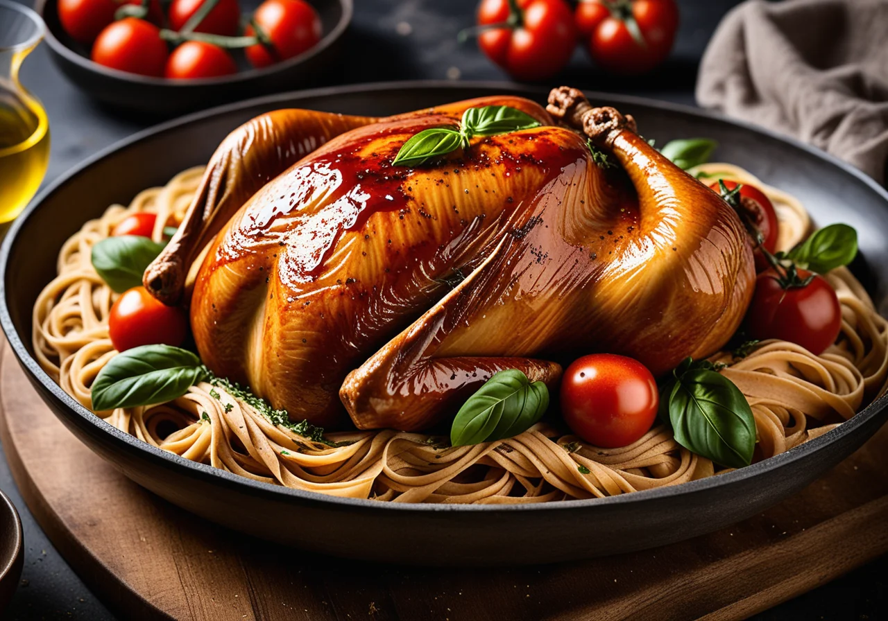 Stuffed Turkey Roast with Noodles
