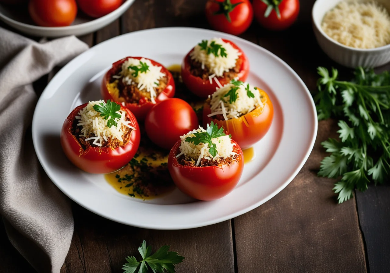 Tomatoes Stuffed with Rice