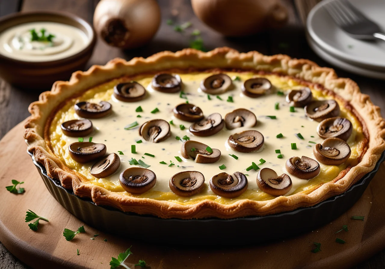 Quiche with Turkey and Mushrooms