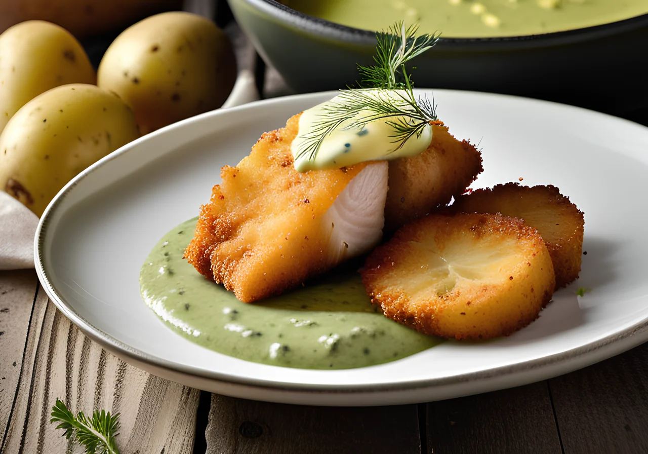 Breaded Fish with Potatoes