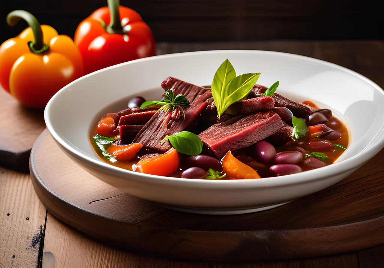 Bean Stew with Beef Fillet