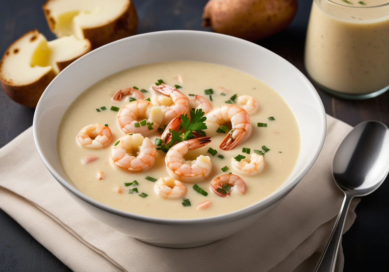 Potato Soup with North Sea Shrimp