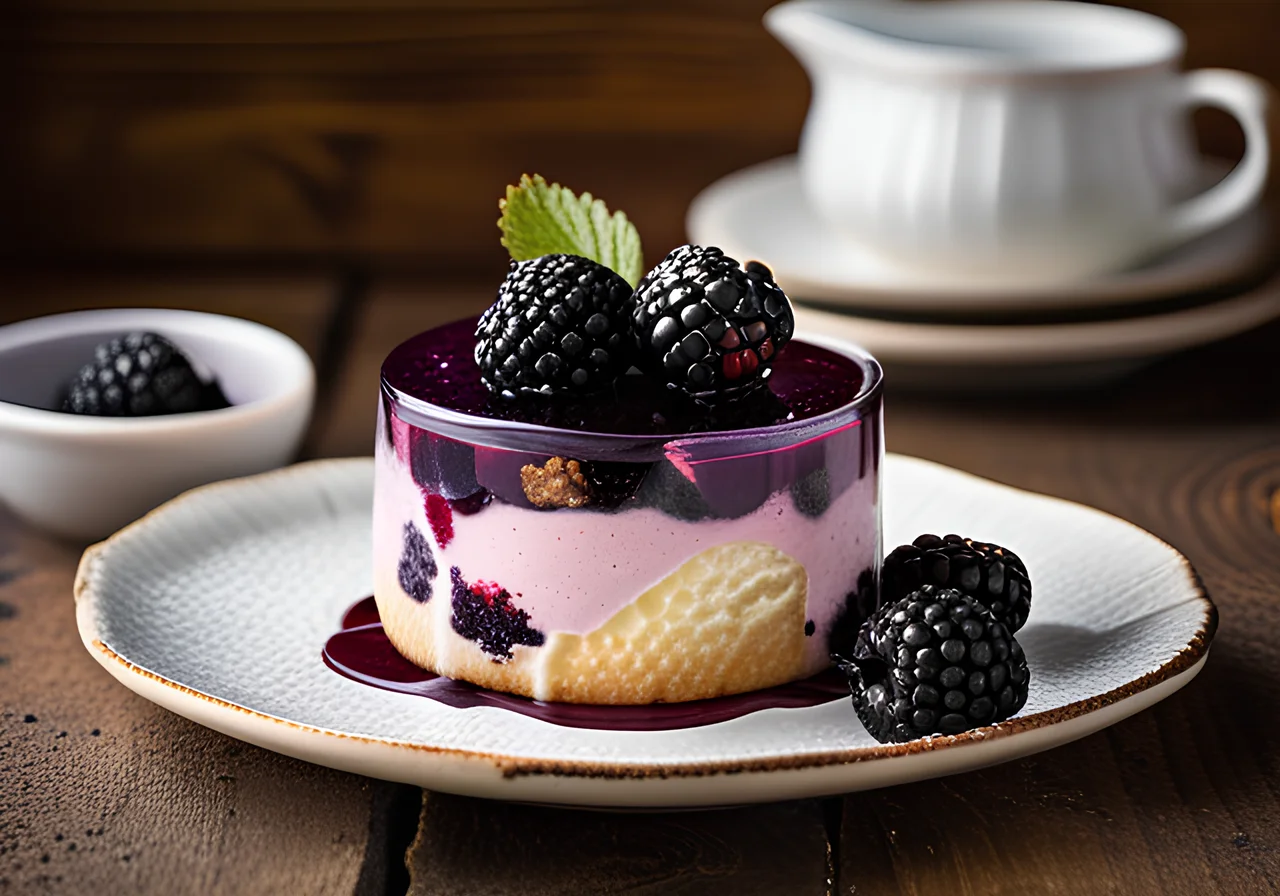 Frozen Blackberry Soufflé