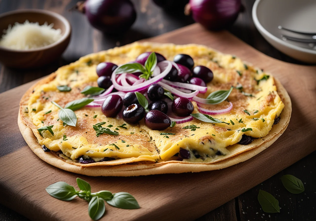 Omelette with Onions and Olives