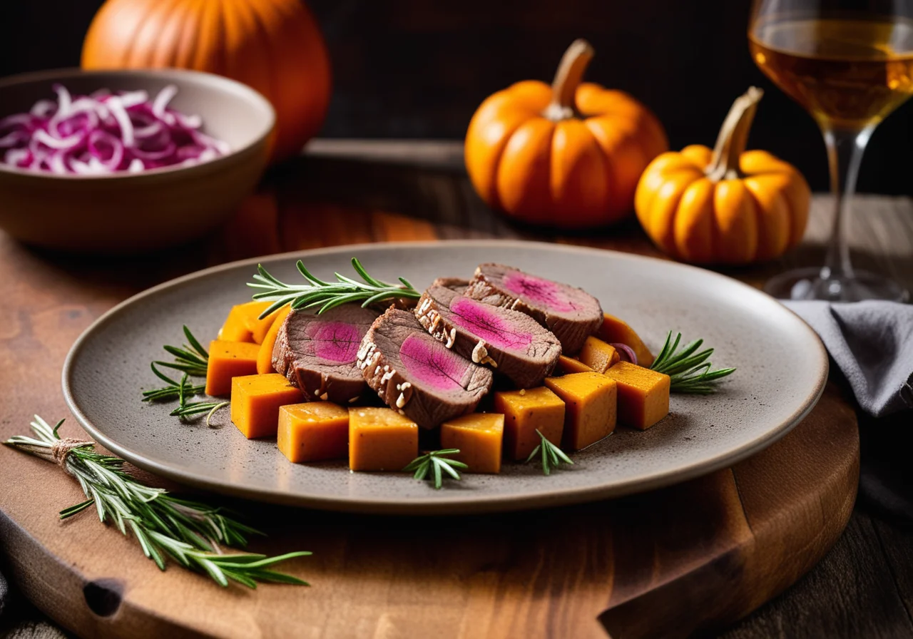 Deer Tenderloin with Pumpkin