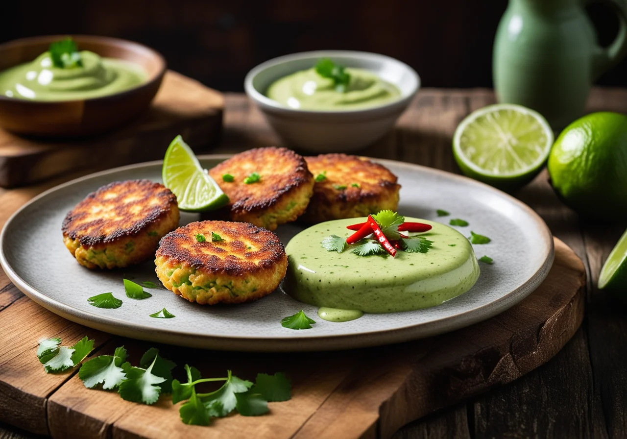 Fish Patties with Spicy Lime Dip