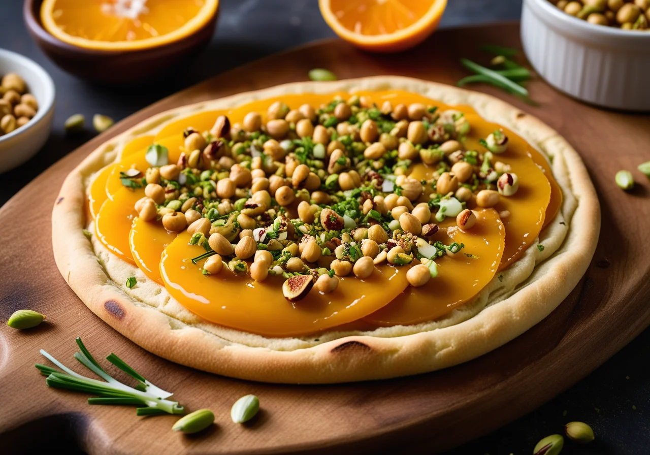 White bread with chickpea spread