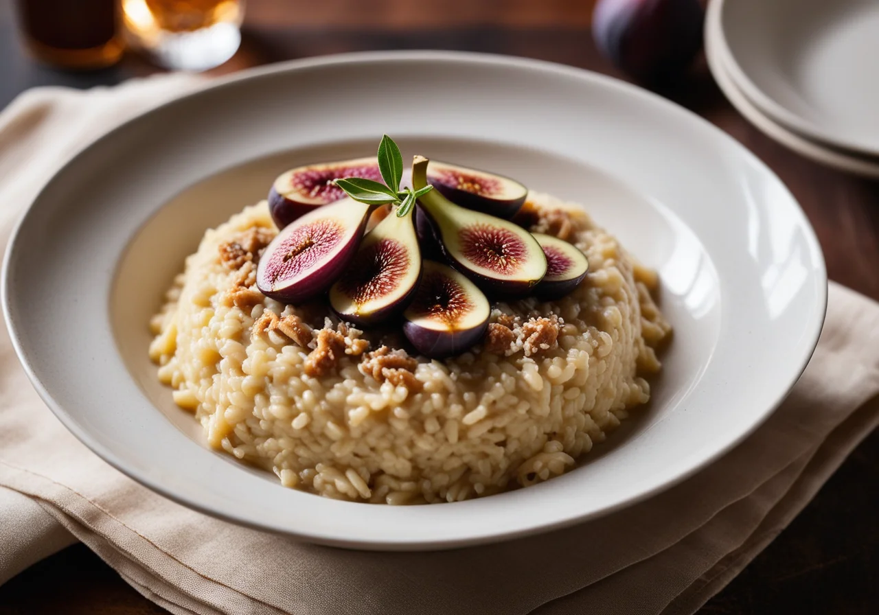 Duck Risotto with Fig