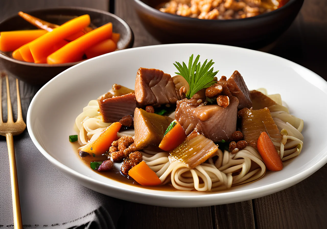Asian Duck Ragout with Vegetables