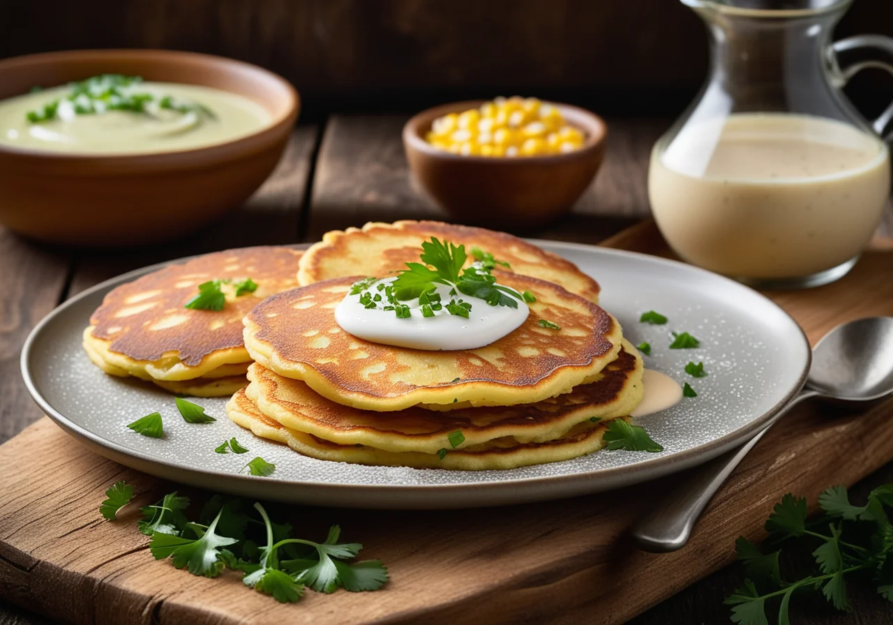 Potato Pancakes with Corn