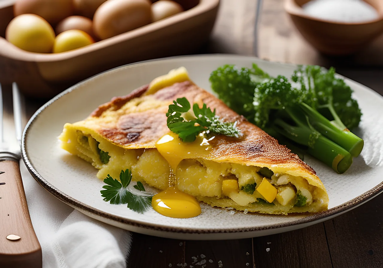 Potato Omelette with Corn