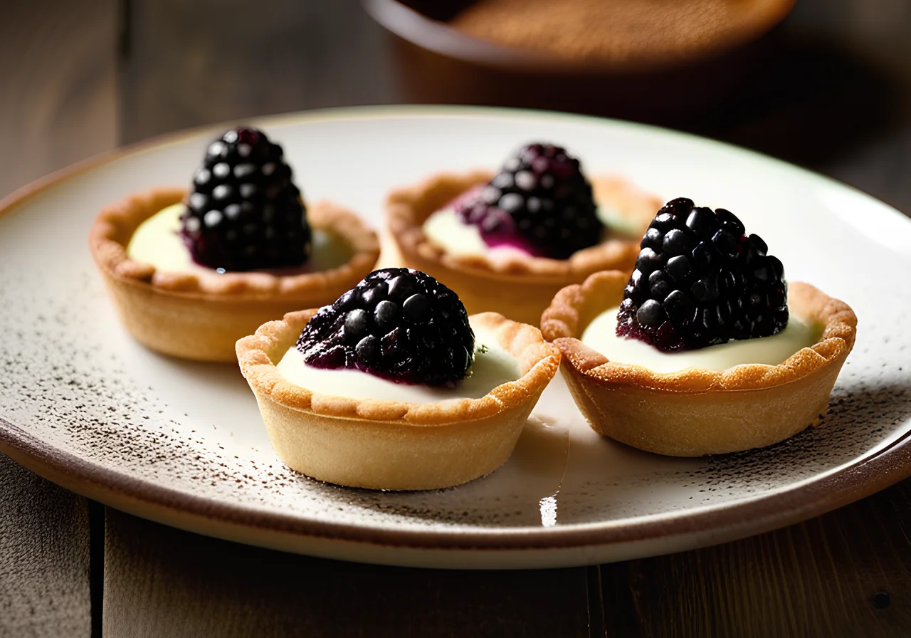 Blackberry Quark Tartlets