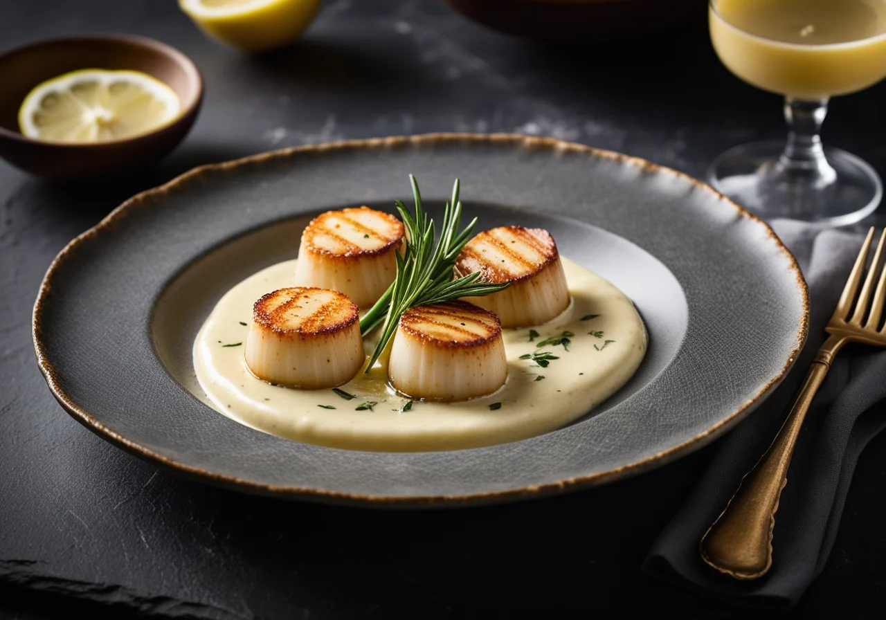 Seafood Scallops in Tarragon Sauce