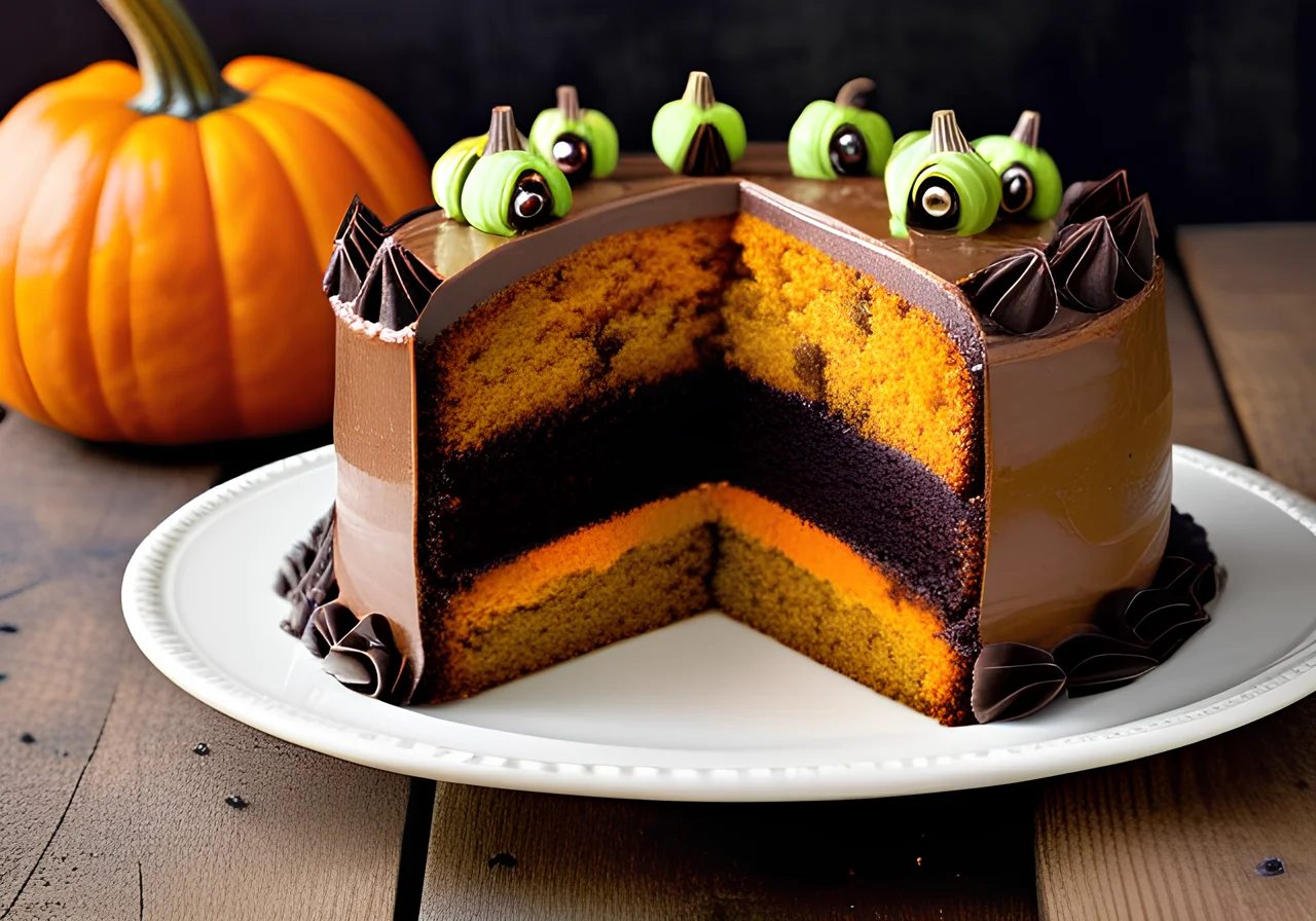 Halloween Pumpkin Layer Cake