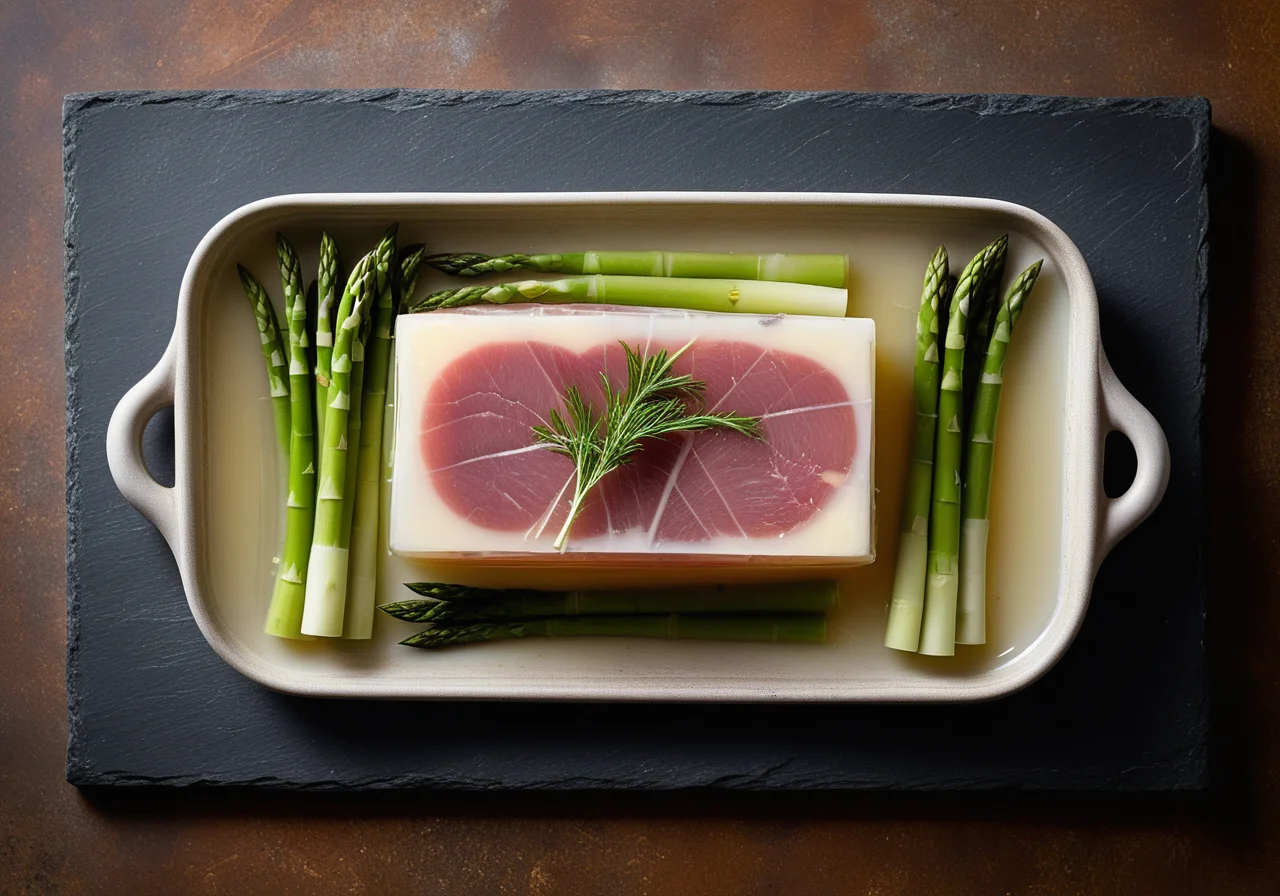 Ham Aspic with Asparagus