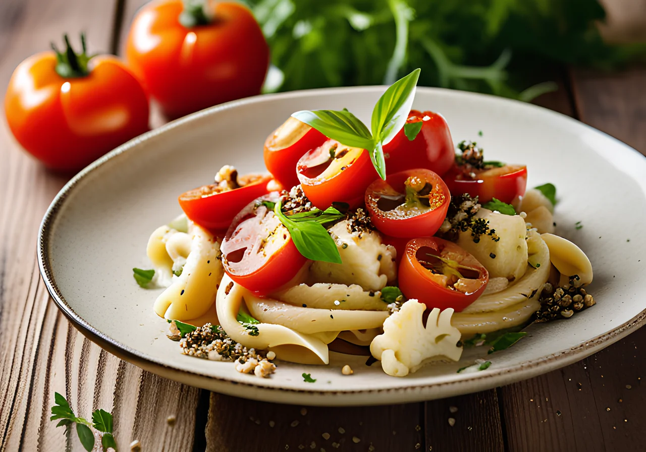 Vegan Pasta with Cauliflower-Cashew Sauce