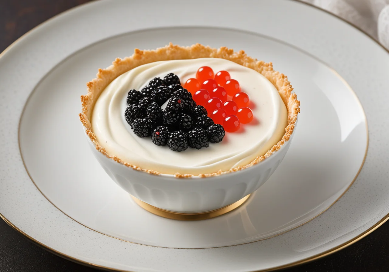 Parmesan Cups with Caviar and Sour Cream